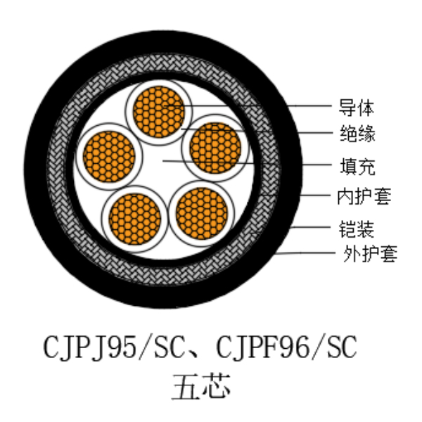 銅芯交聯(lián)聚乙烯絕緣低煙無鹵船用電力電纜-CJPJ95/SC-0.6/1kV、CJPF96/SC-0.6/1kV